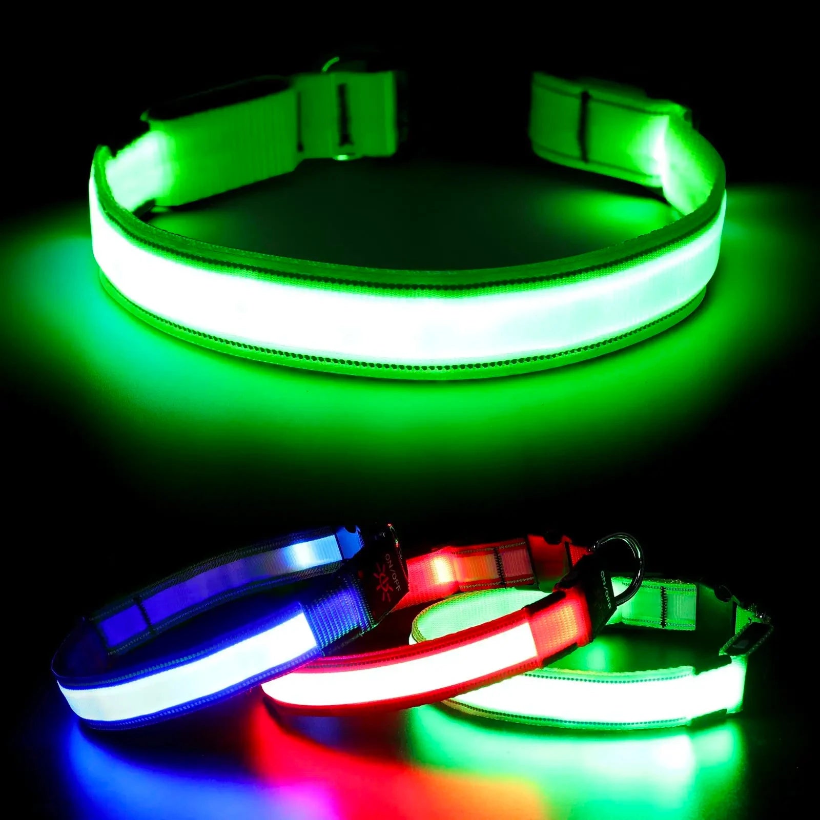 LED Luminous Dog Collar – USB Rechargeable Adjustable Glows