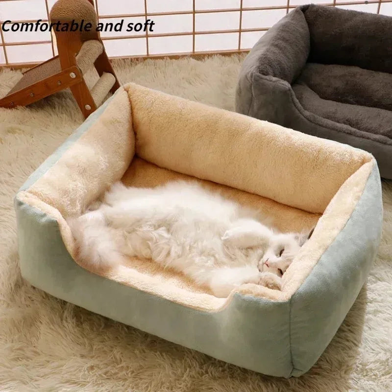Cozy Pet Bed House for Cats & Dogs | Warm Winter Cushion Basket Habitat