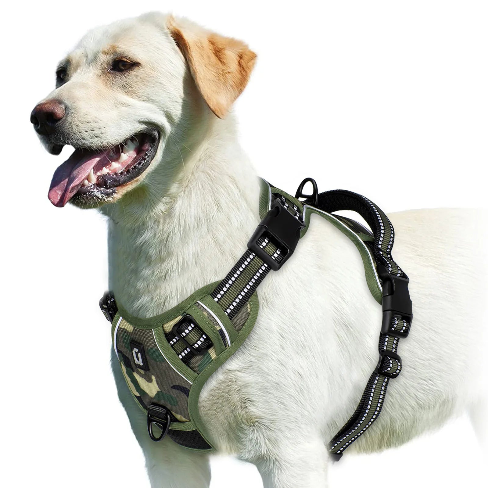 No Pull Dog Harness – Adjustable Soft Padded Pet Vest with Easy Control Handle, Reflective Breathable Dog Harness for Small, Medium & Large Dogs