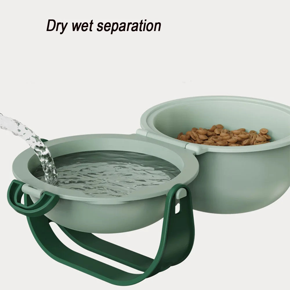 Portable Foldable Pet Bowl | Dual Feeding & Water Bowl for Dogs & Cats – Outdoor, Travel & Hiking