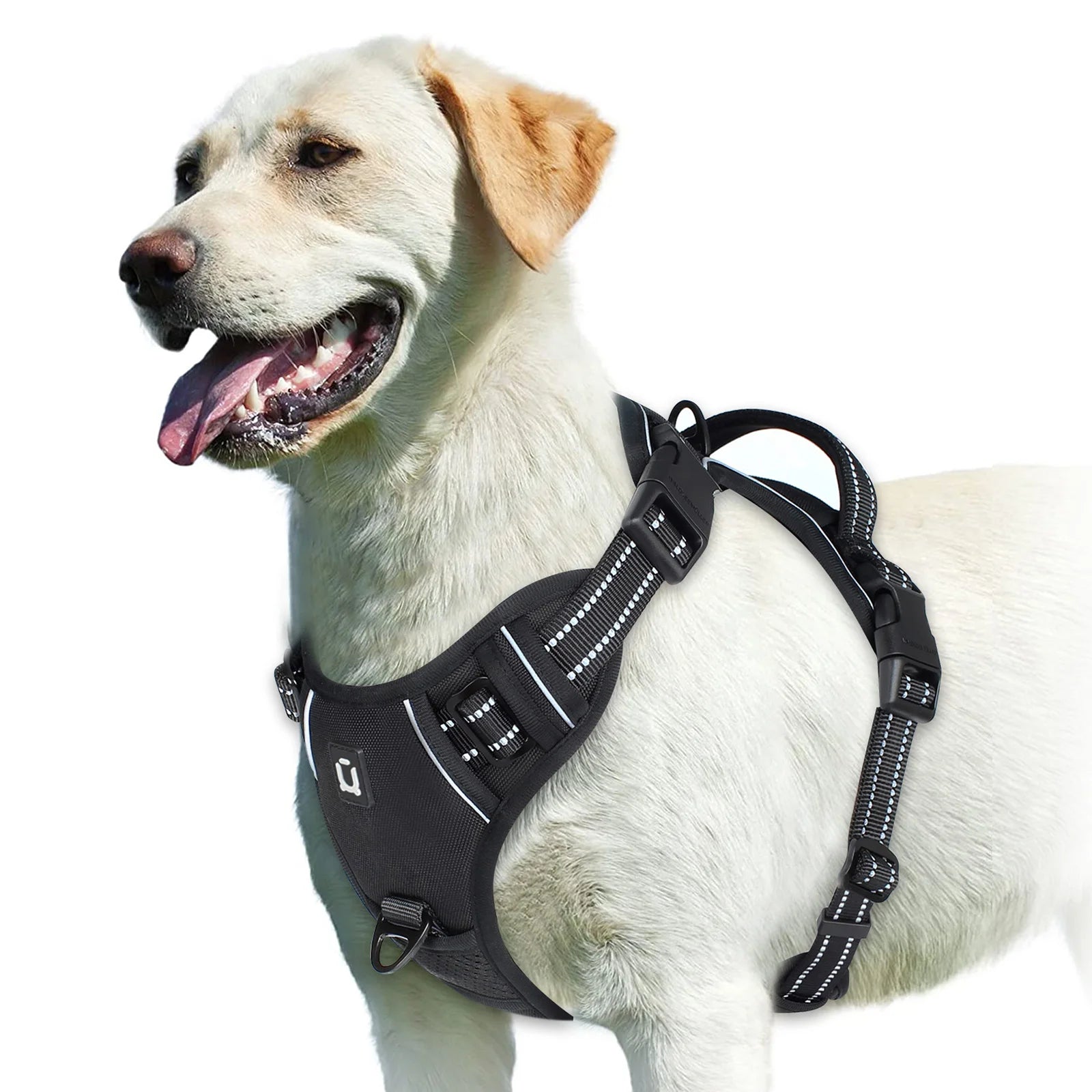 No Pull Dog Harness – Adjustable Soft Padded Pet Vest with Easy Control Handle, Reflective Breathable Dog Harness for Small, Medium & Large Dogs