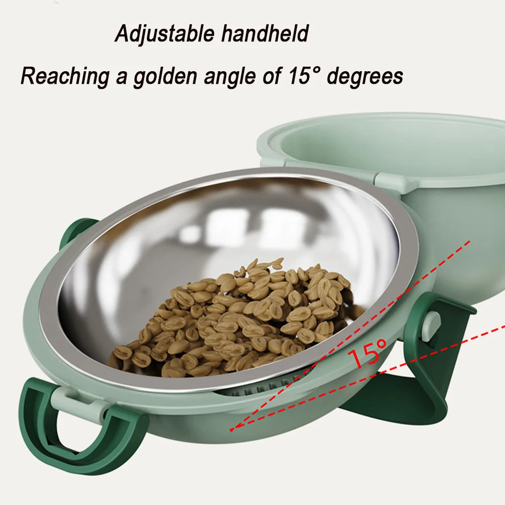 Portable Foldable Pet Bowl | Dual Feeding & Water Bowl for Dogs & Cats – Outdoor, Travel & Hiking